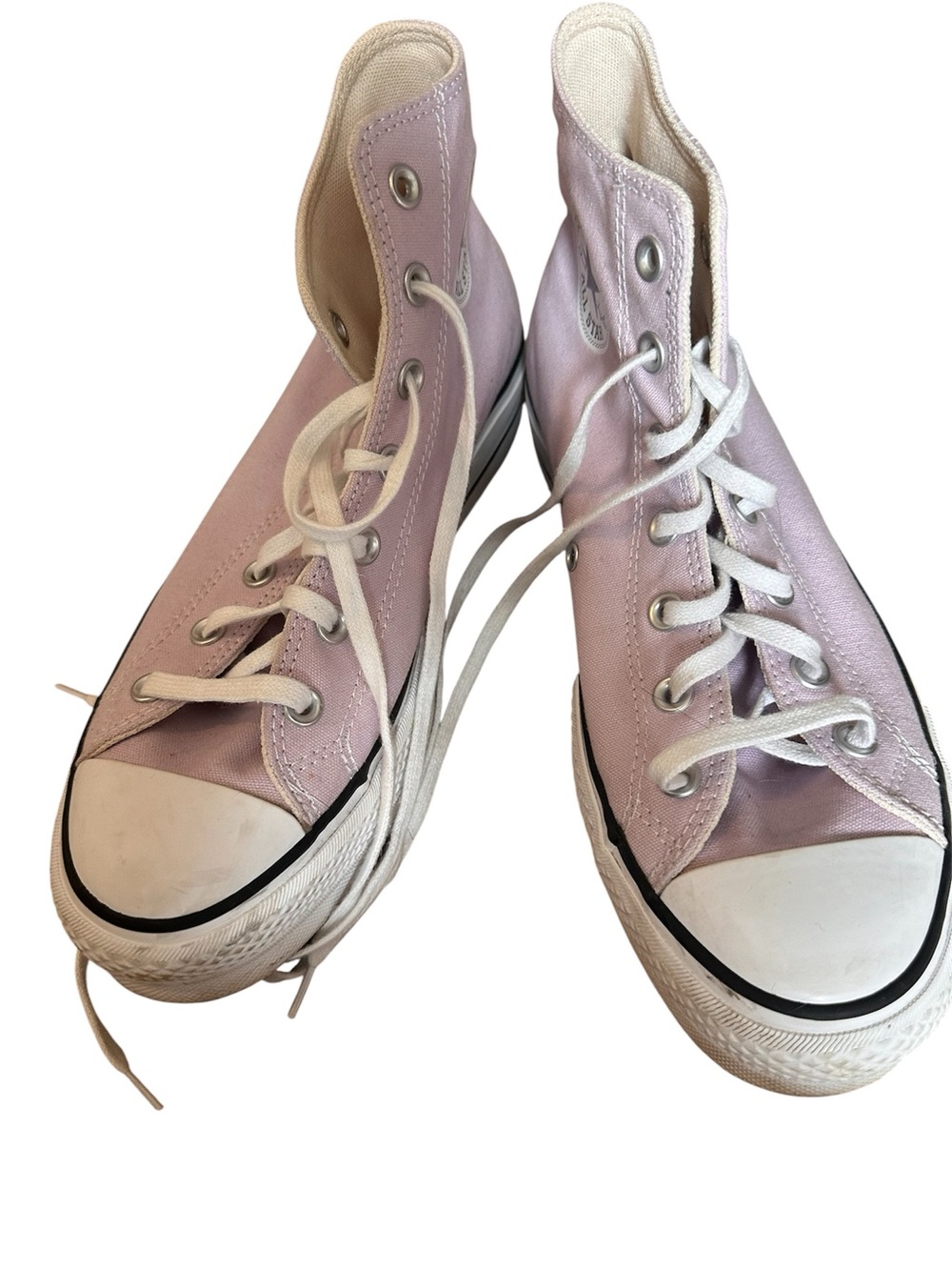 Women’s High-Top Canvas Sneakers in Light Lavender Size 9.5